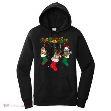 Hanging Cats Christmas Stockings Women's Hoodie