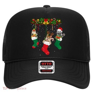 Hanging Cats Christmas Stockings Hat
