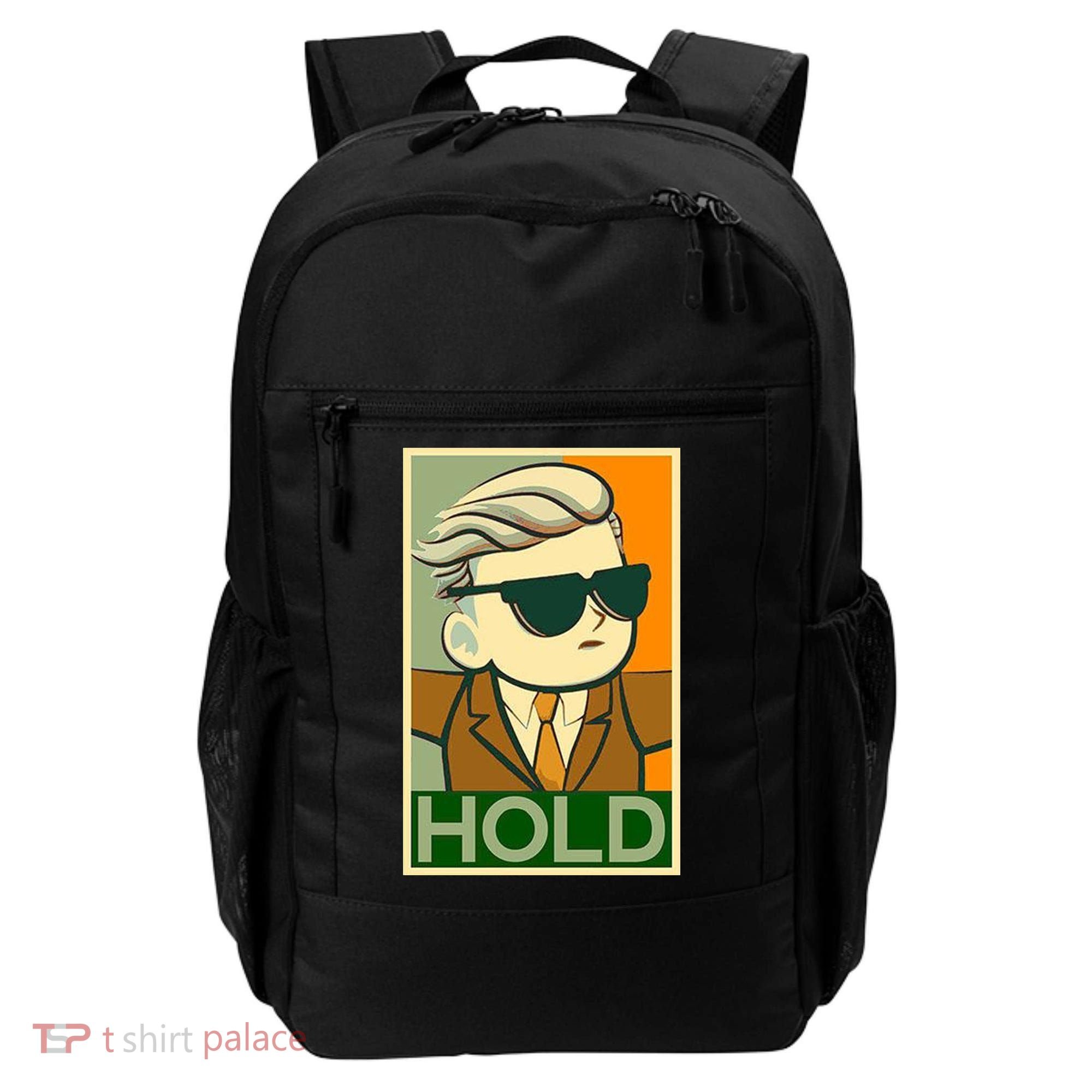 Hold Crypto Currency Cartoon Backpack