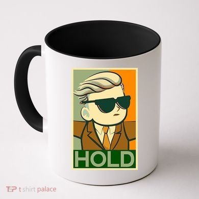 Hold Crypto Currency Cartoon Coffee Mug