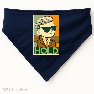 Hold Crypto Currency Cartoon USA-Made Doggie Bandana