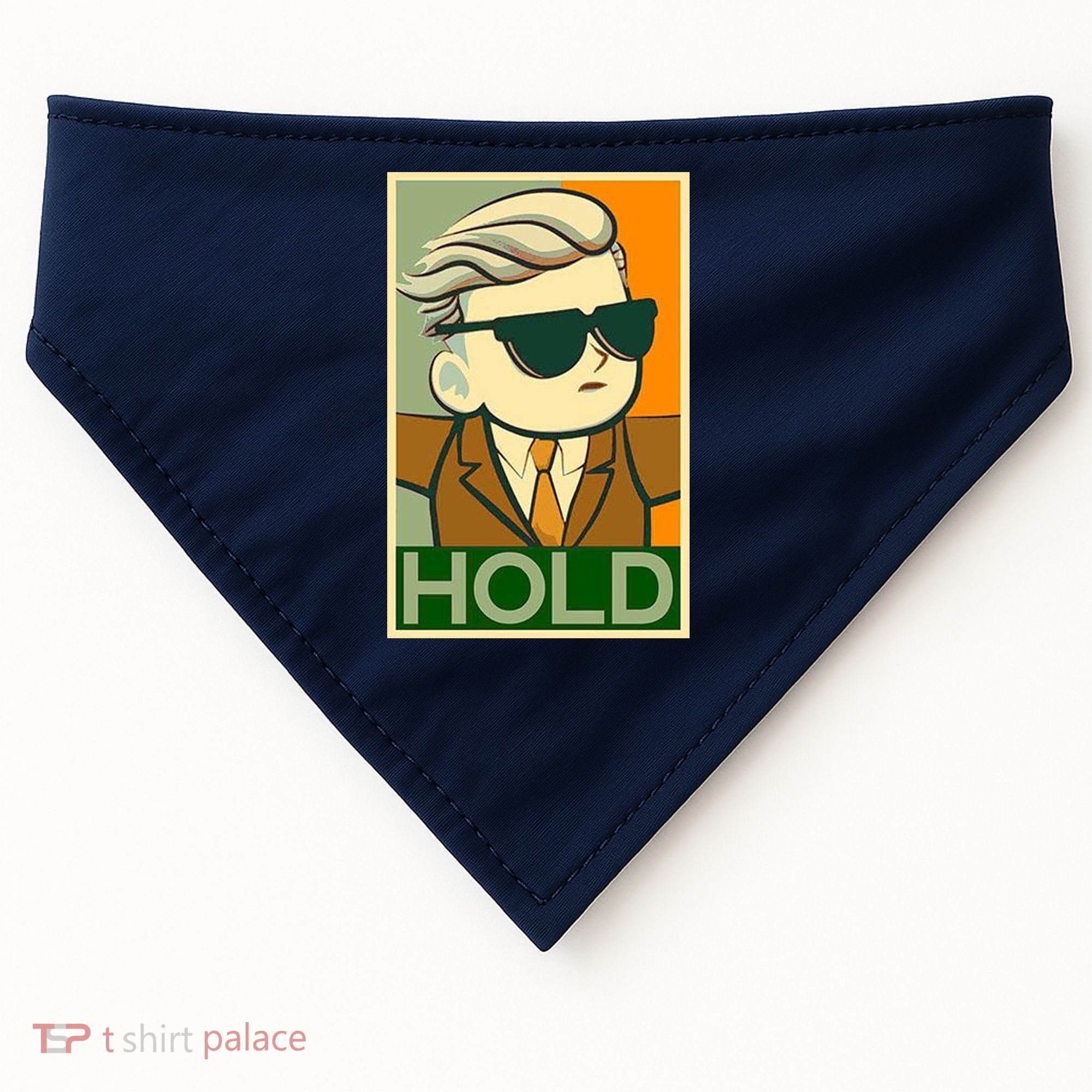 Hold Crypto Currency Cartoon USA-Made Doggie Bandana