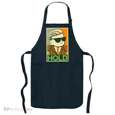 Hold Crypto Currency Cartoon Apron