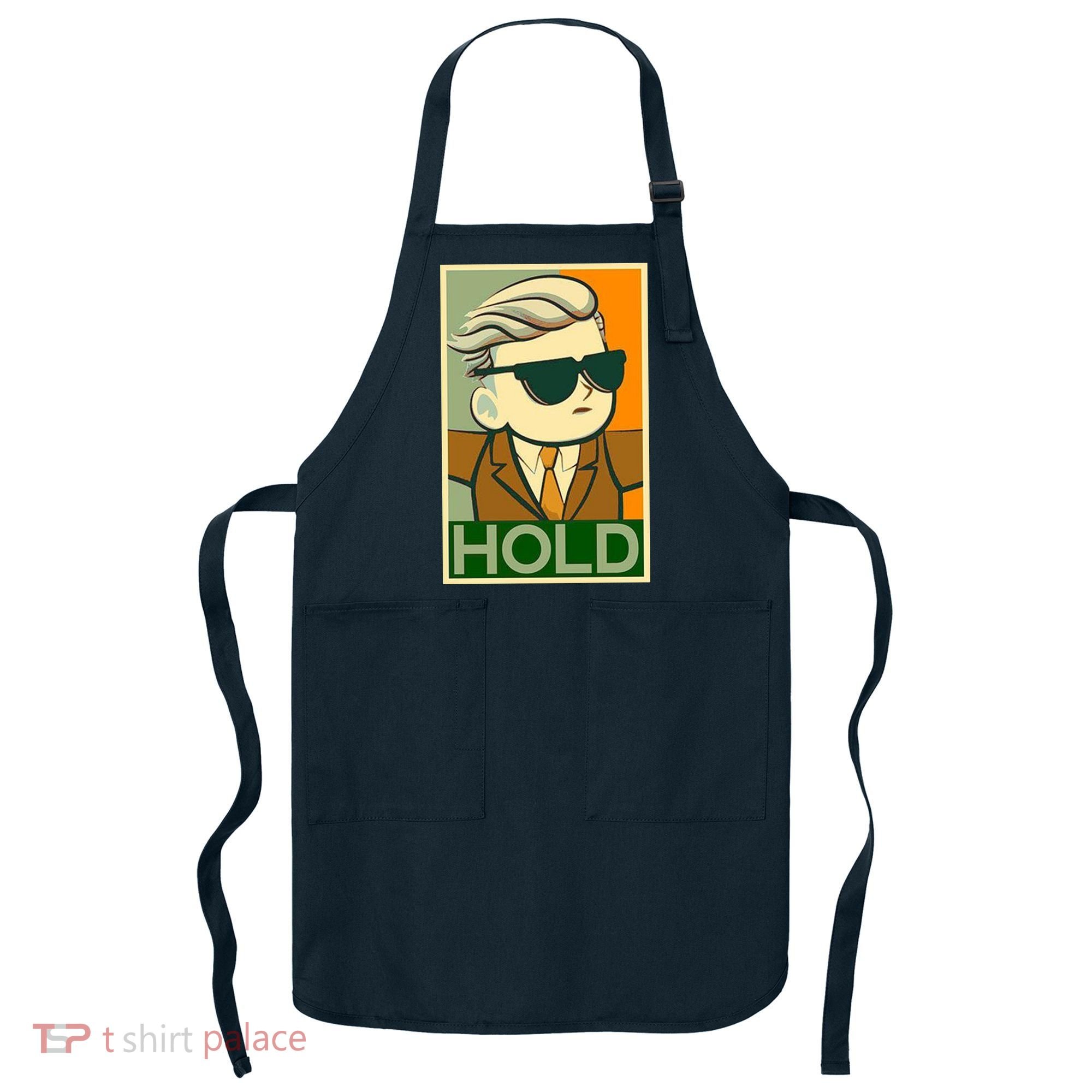 Hold Crypto Currency Cartoon Apron