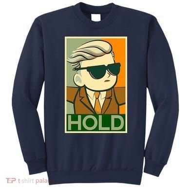 Hold Crypto Currency Cartoon Sweatshirt