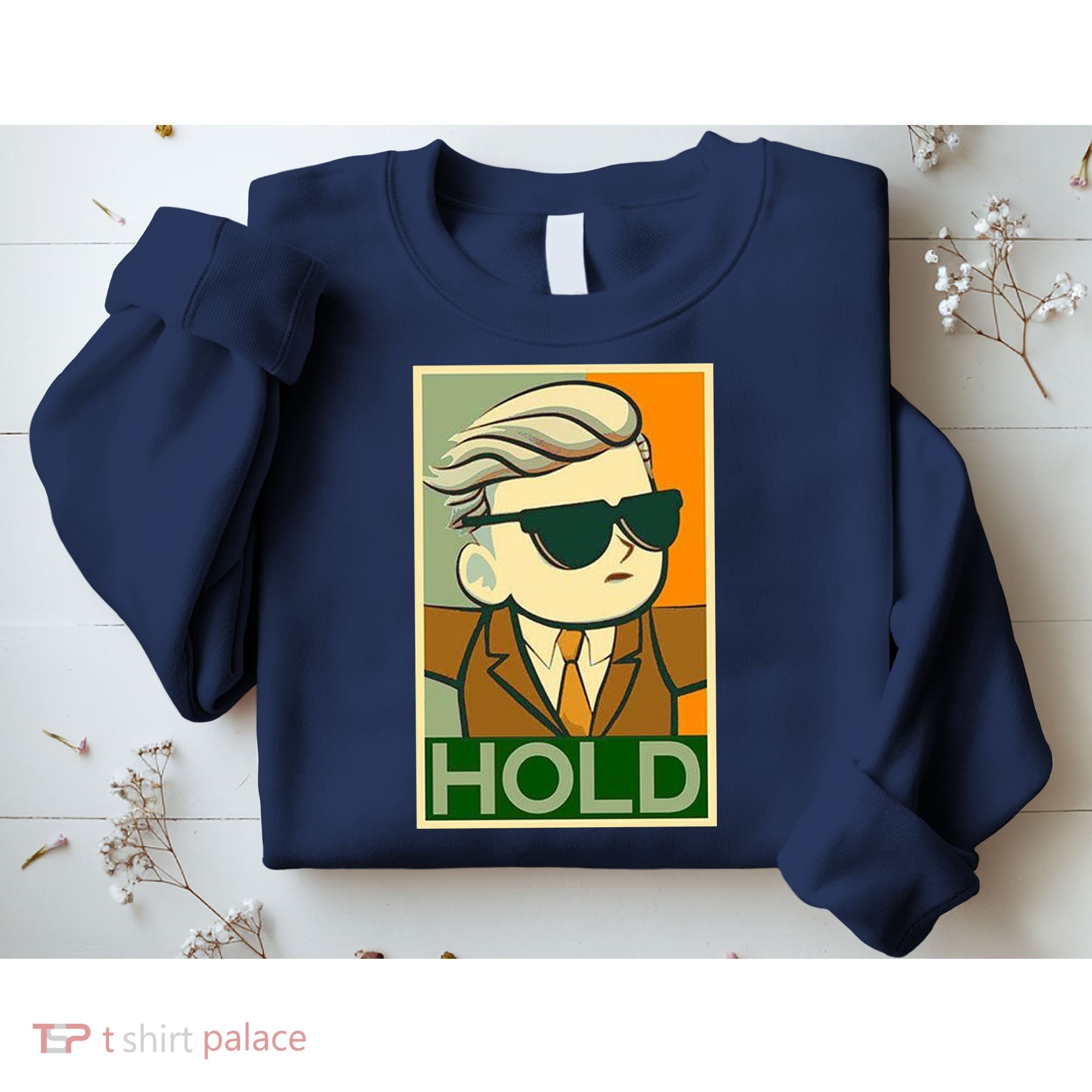 Hold Crypto Currency Cartoon Sweatshirt