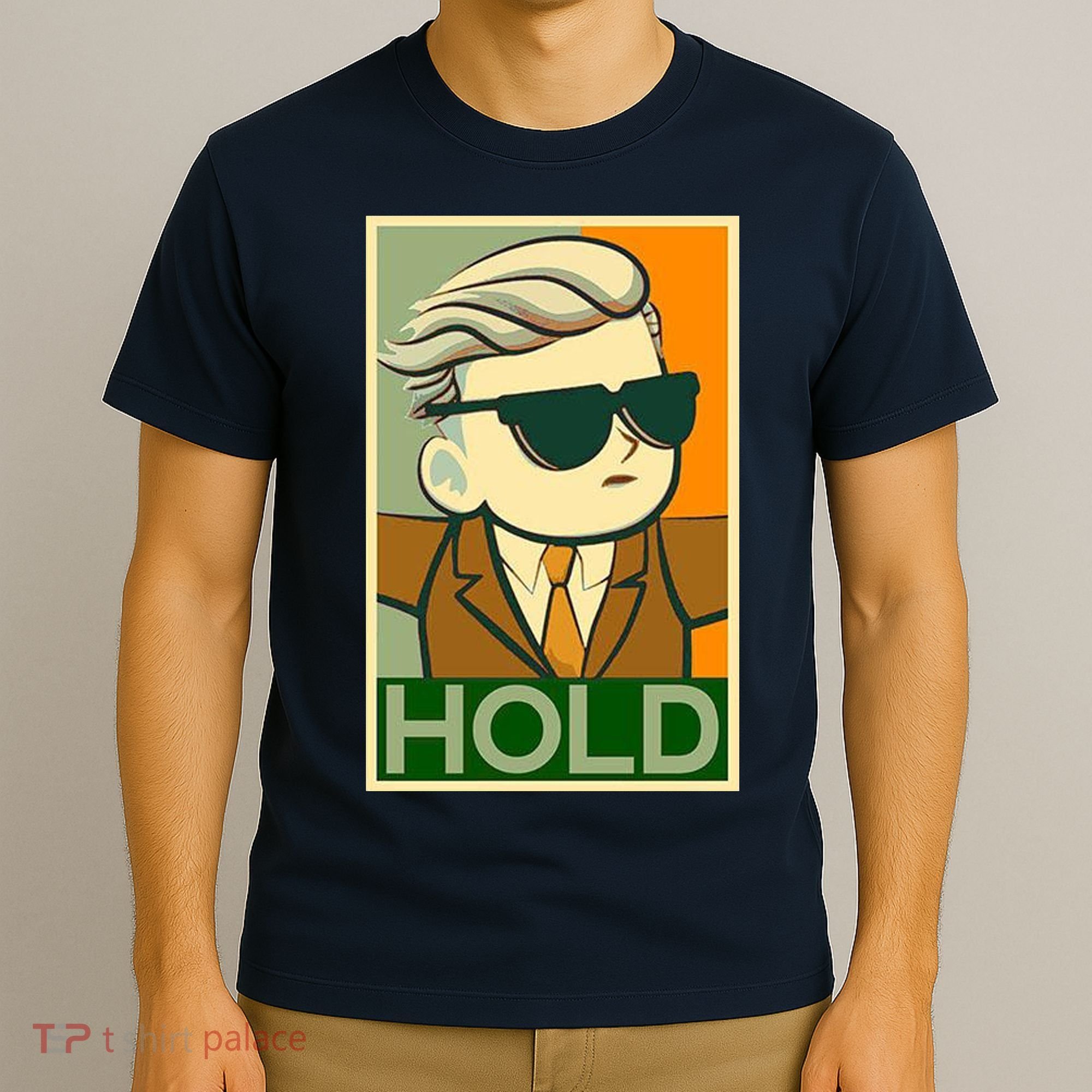 Hold Crypto Currency Cartoon T-Shirt