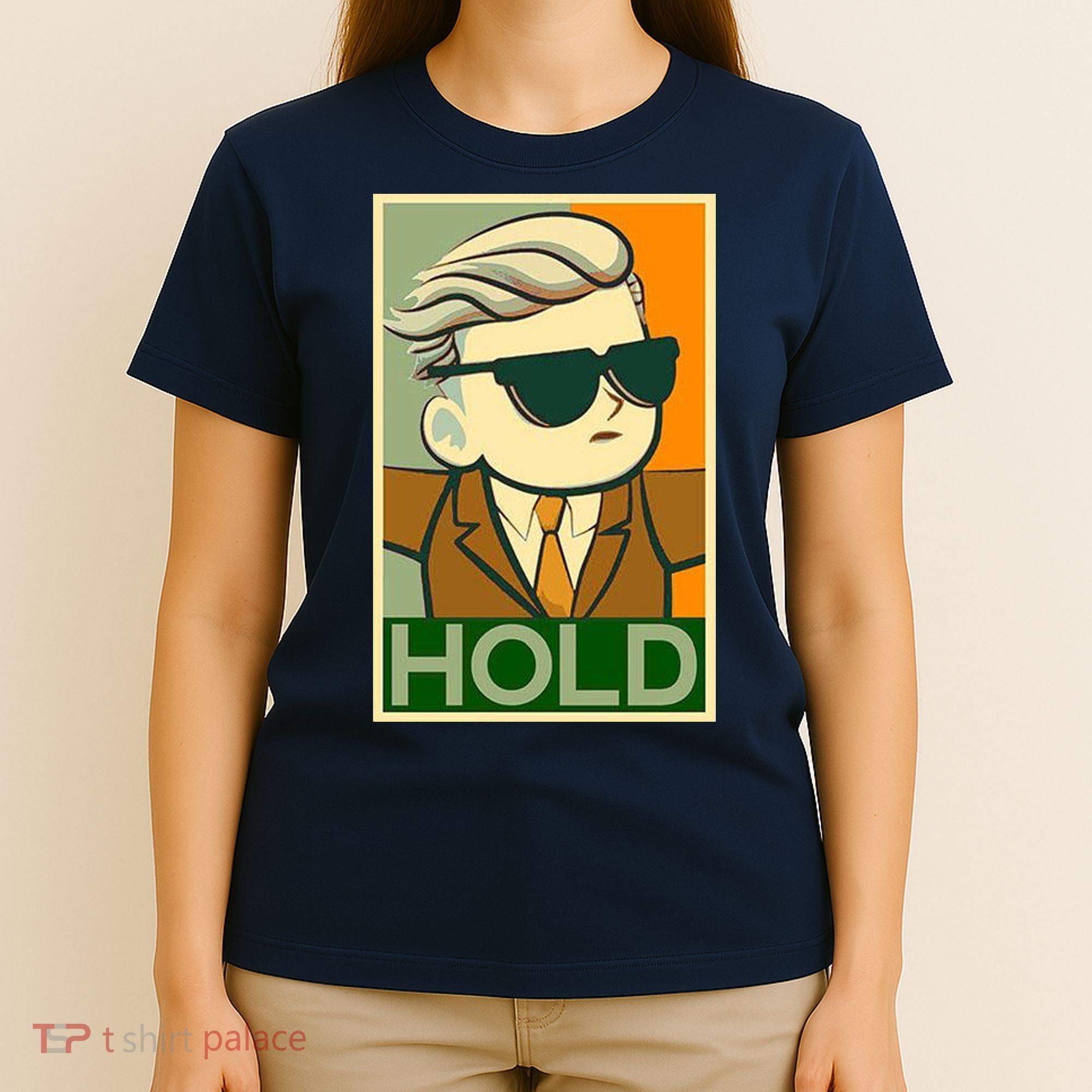Hold Crypto Currency Cartoon T-Shirt