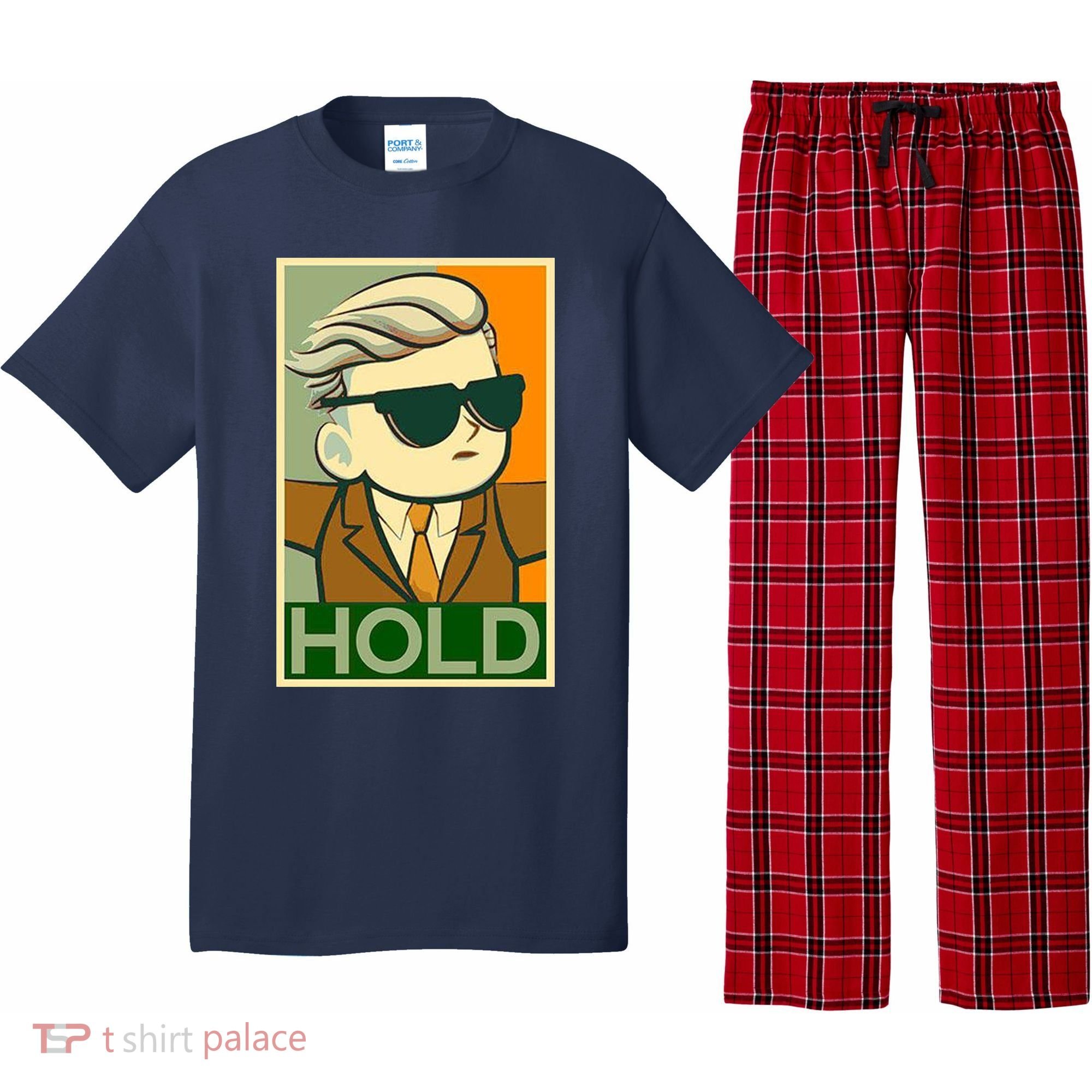 Hold Crypto Currency Cartoon Pajama Set