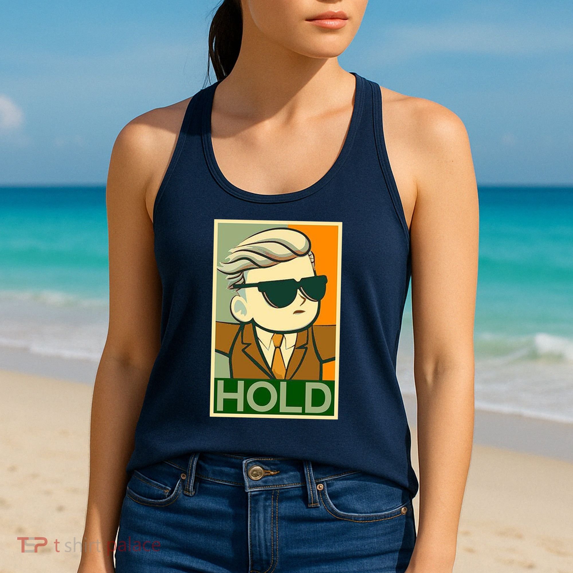 Hold Crypto Currency Cartoon Women's Tank Top