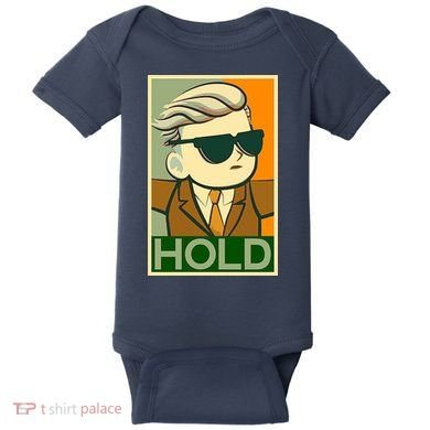 Hold Crypto Currency Cartoon Baby Bodysuit