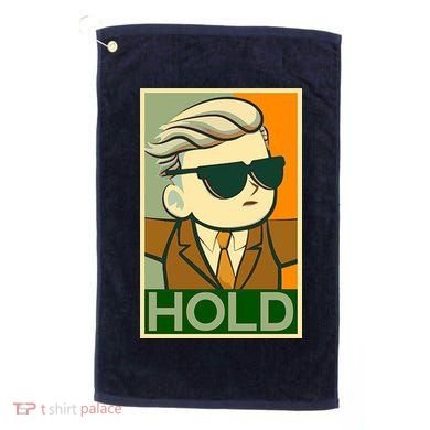 Hold Crypto Currency Cartoon Golf Towel