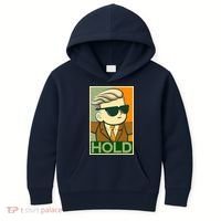 Hold Crypto Currency Cartoon Kids Hoodie thumb 0