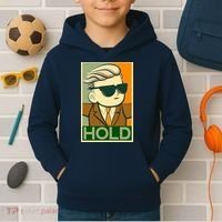 Hold Crypto Currency Cartoon Kids Hoodie thumb 2