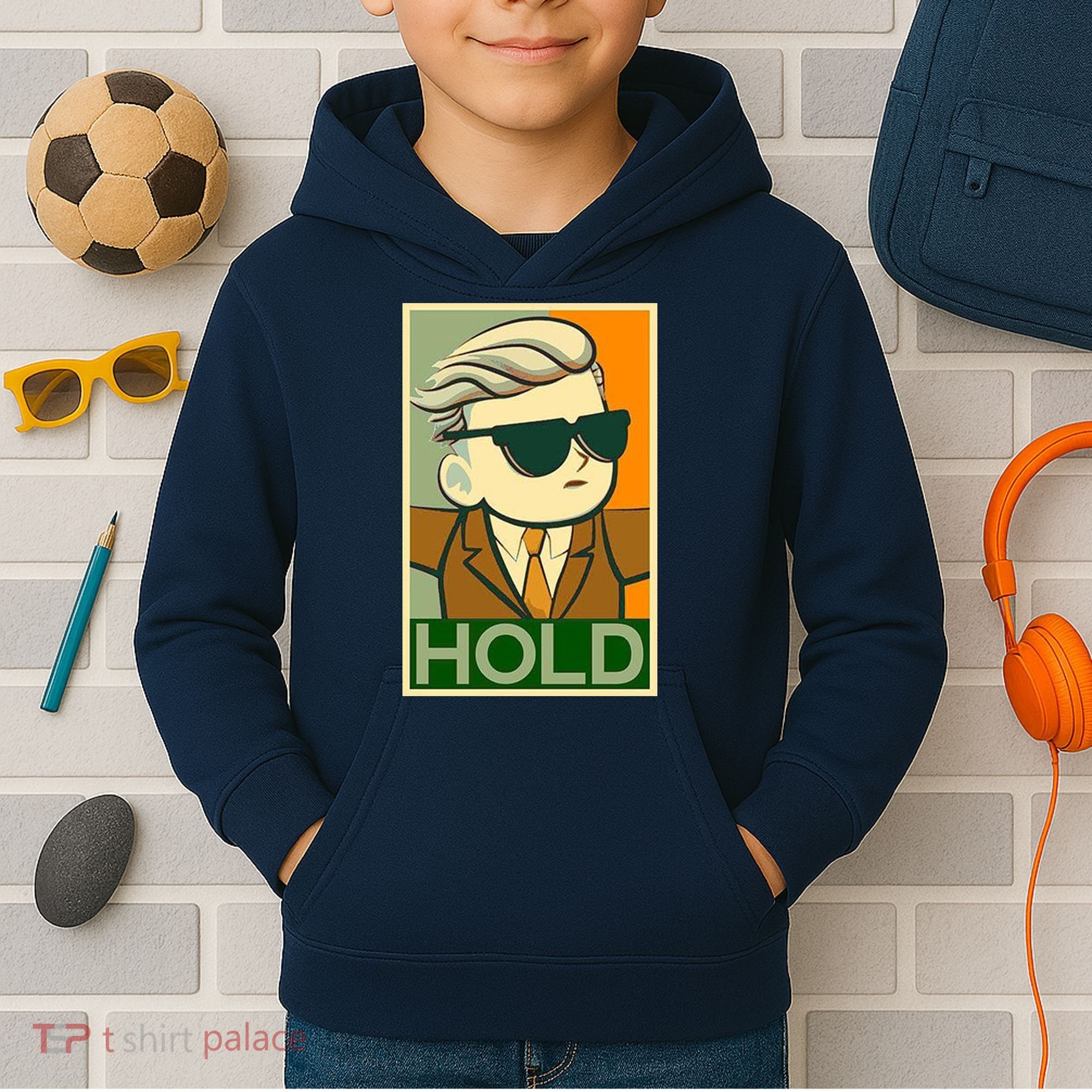 Hold Crypto Currency Cartoon Kids Hoodie