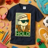 Hold Crypto Currency Cartoon Kids T-Shirt thumb 3