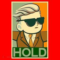 Hold Crypto Currency Cartoon Santa Hat thumb 1