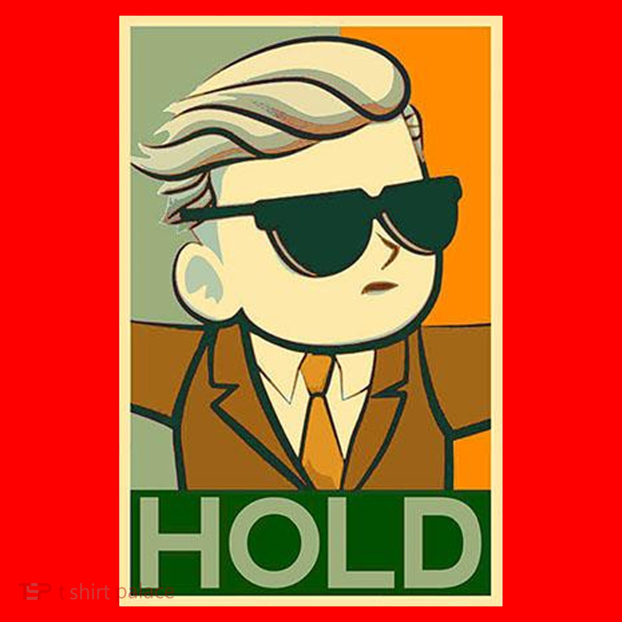 Hold Crypto Currency Cartoon Santa Hat