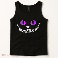 Halloween Cheshire Cat Grinning Smile Wonderland Floating Tank Top thumb 2