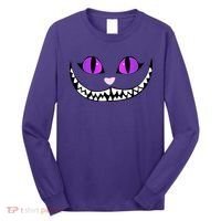 Halloween Cheshire Cat Grinning Smile Wonderland Floating Long Sleeve Shirt thumb 0