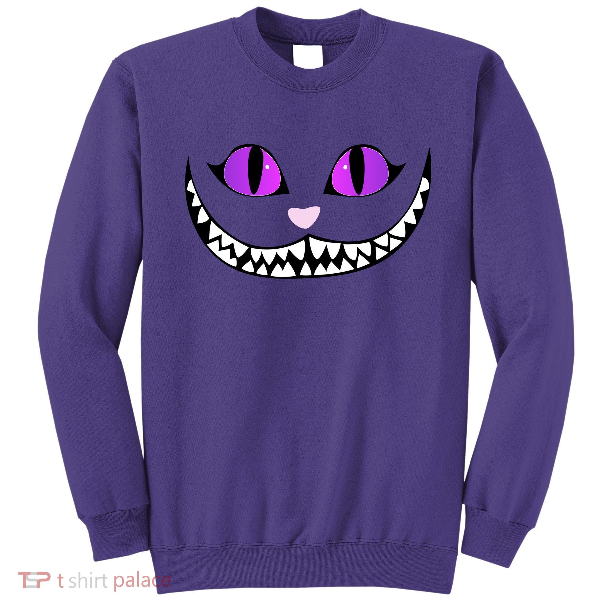 Halloween Cheshire Cat Grinning Smile Wonderland Floating Sweatshirt