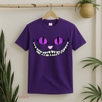 Halloween Cheshire Cat Grinning Smile Wonderland Floating T-Shirt thumb 2