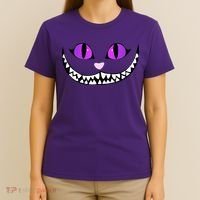Halloween Cheshire Cat Grinning Smile Wonderland Floating T-Shirt thumb 4