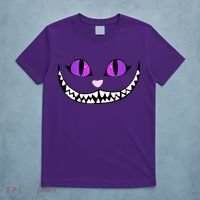 Halloween Cheshire Cat Grinning Smile Wonderland Floating T-Shirt thumb 5
