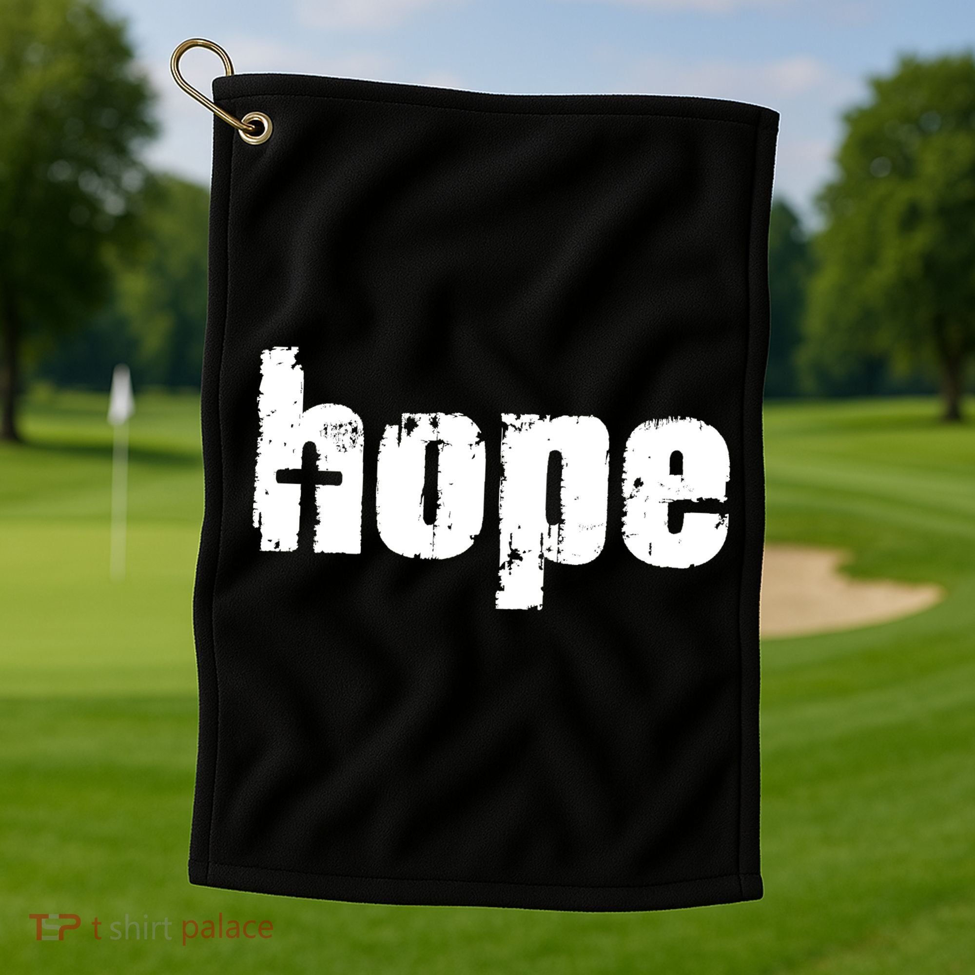 Hope Cross Christianity Golf Towel
