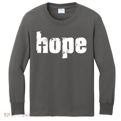 Hope Cross Christianity Kids Long Sleeve Shirt