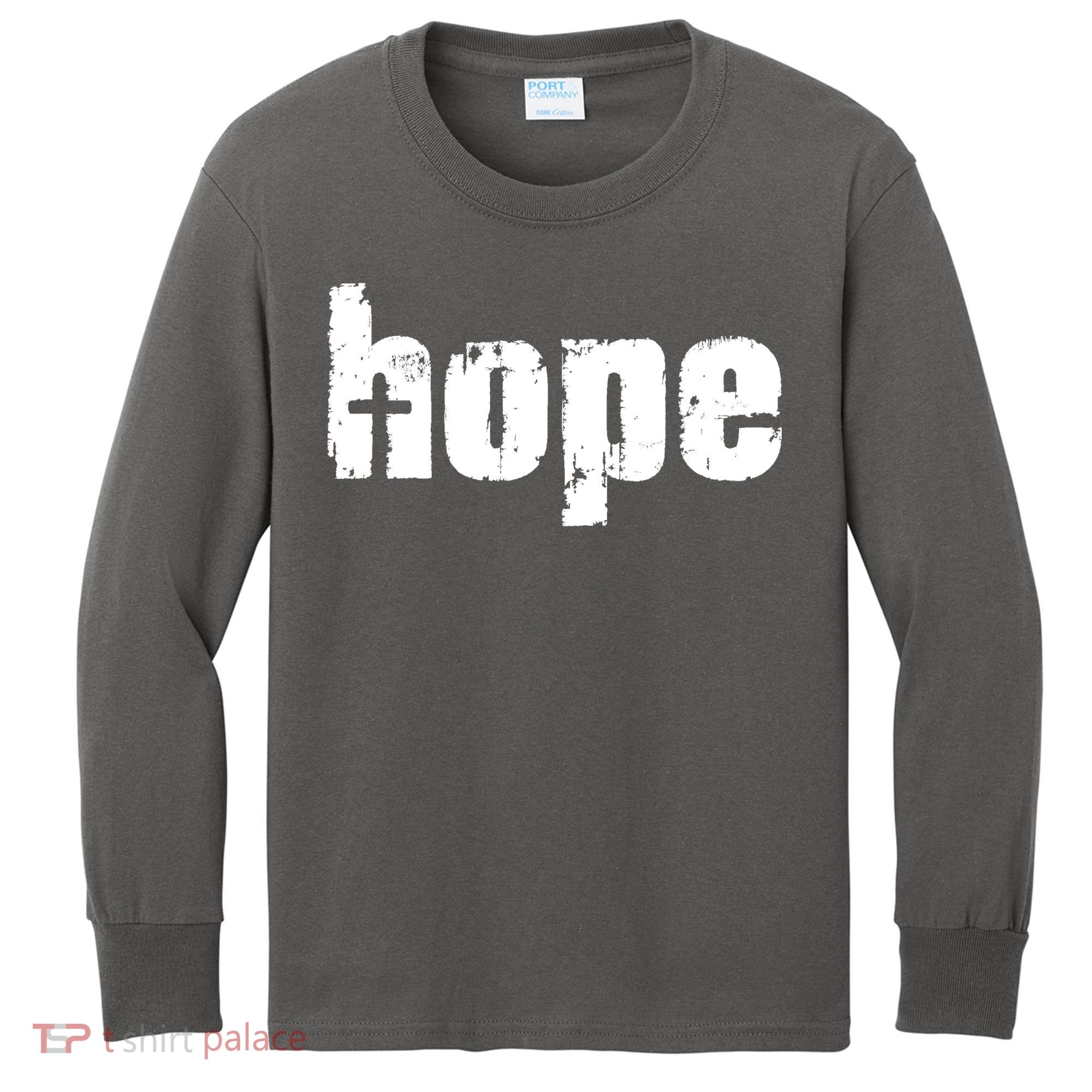 Hope Cross Christianity Kids Long Sleeve Shirt