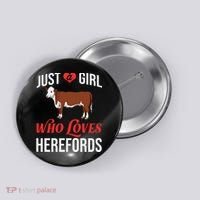 Hereford Cattle Cow Bull Beef Farm Button thumb 0
