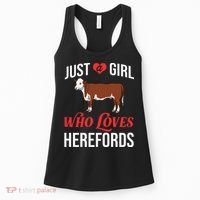 Hereford Cattle Cow Bull Beef Farm Women's Tank Top thumb 0