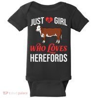 Hereford Cattle Cow Bull Beef Farm Baby Bodysuit thumb 0