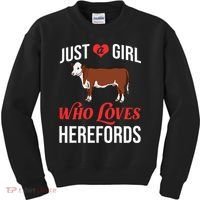Hereford Cattle Cow Bull Beef Farm Kids Sweatshirt thumb 0