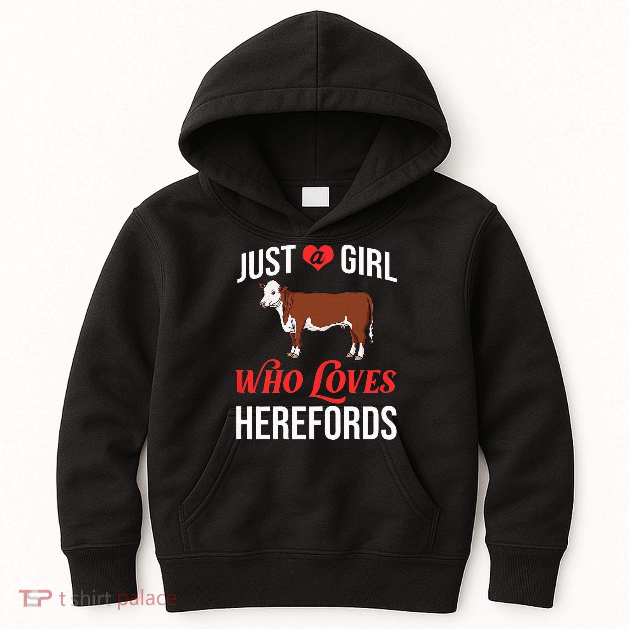 Hereford Cattle Cow Bull Beef Farm Kids Hoodie