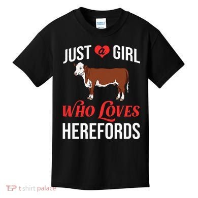 Hereford Cattle Cow Bull Beef Farm Kids T-Shirt
