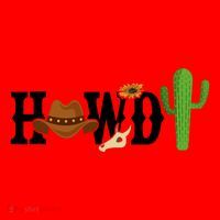 Howdy Cactus Country Santa Hat thumb 1