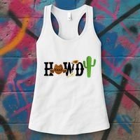 Howdy Cactus Country Women's Tank Top thumb 3