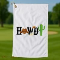 Howdy Cactus Country Golf Towel thumb 1