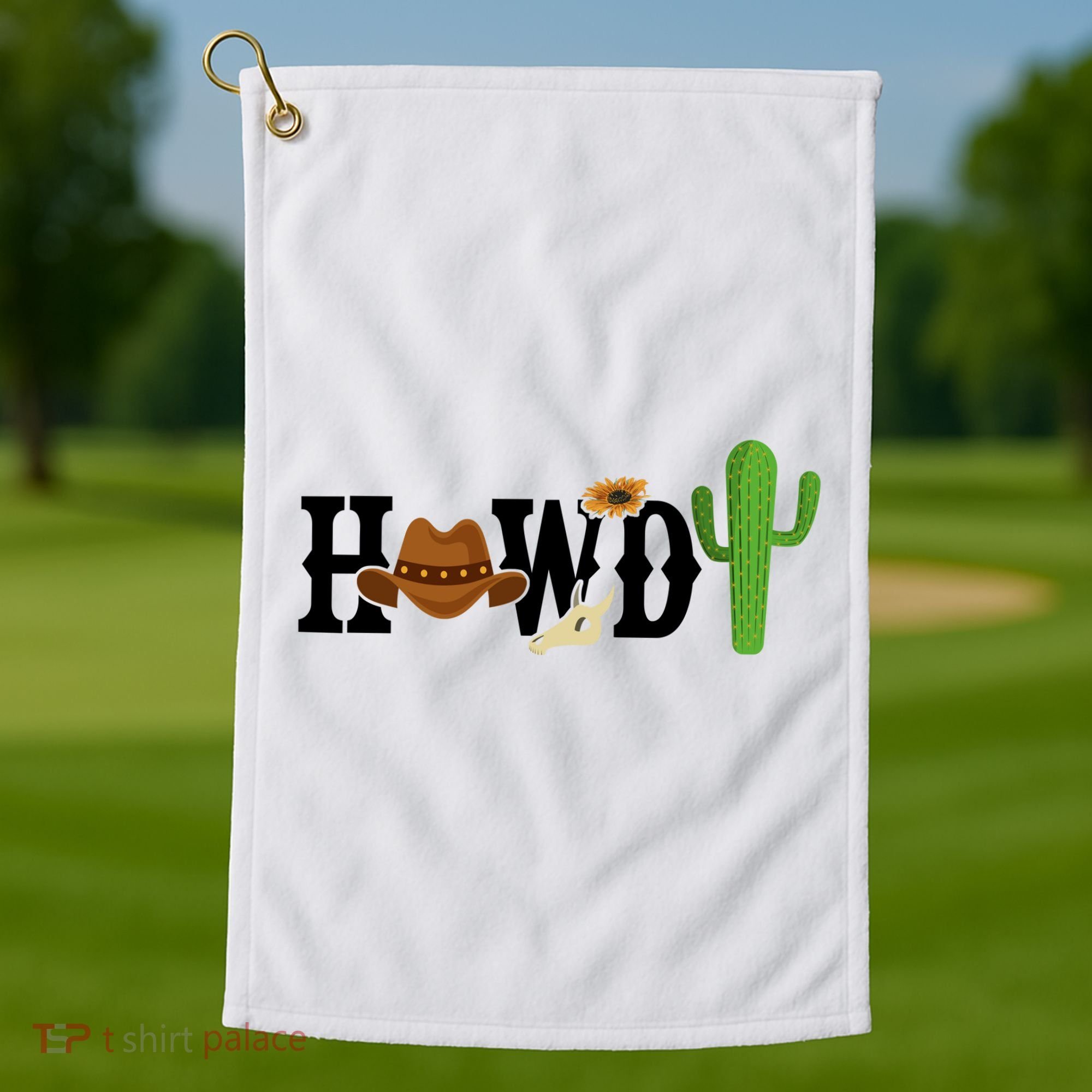 Howdy Cactus Country Golf Towel