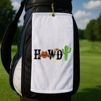 Howdy Cactus Country Golf Towel thumb 2