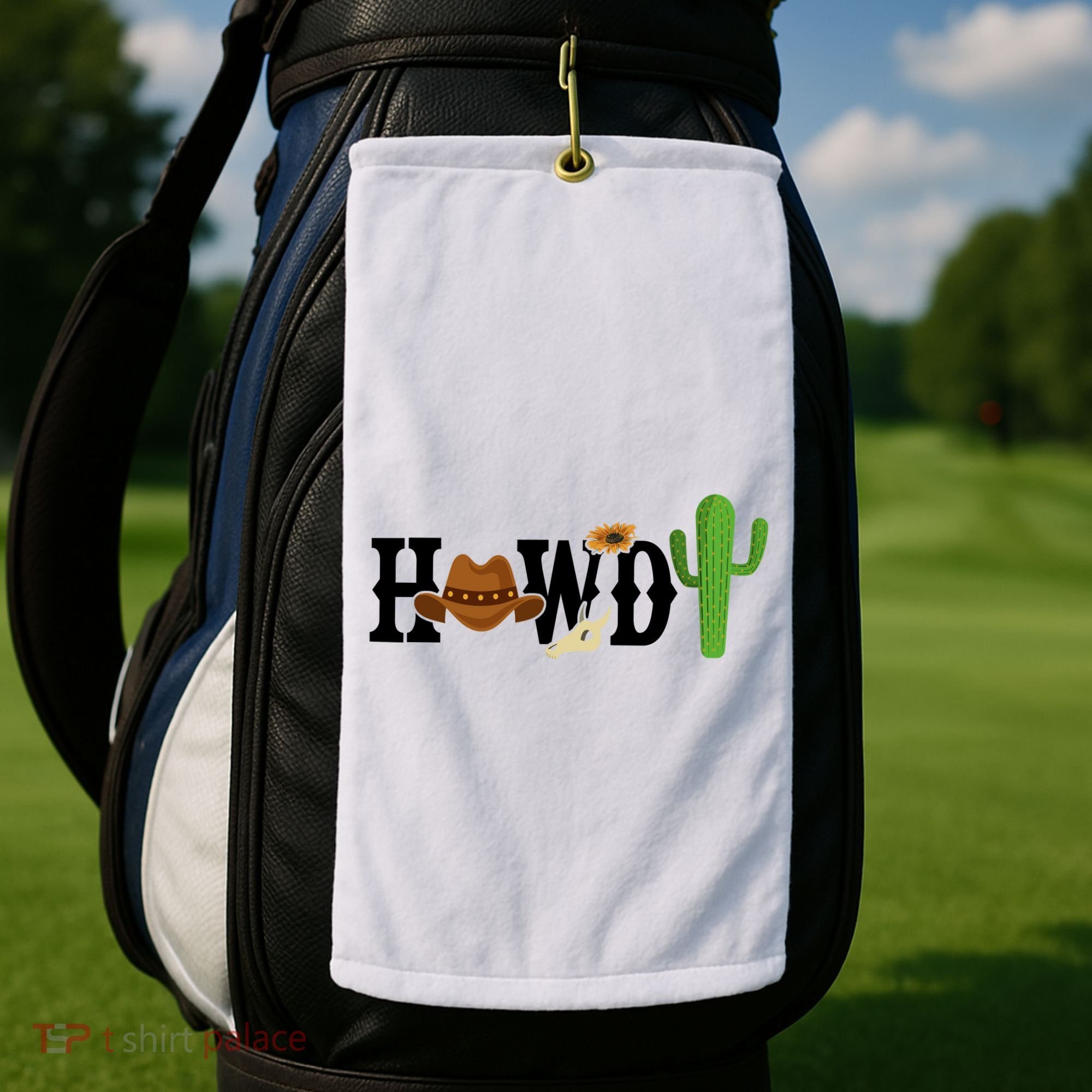 Howdy Cactus Country Golf Towel
