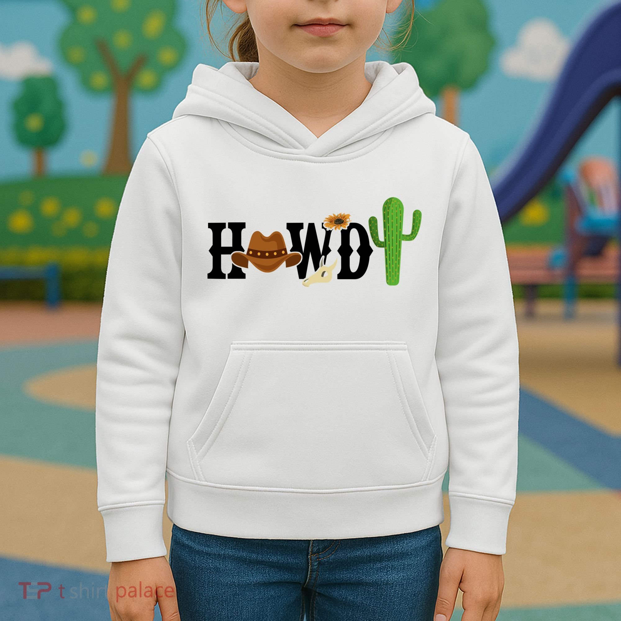 Howdy Cactus Country Kids Hoodie