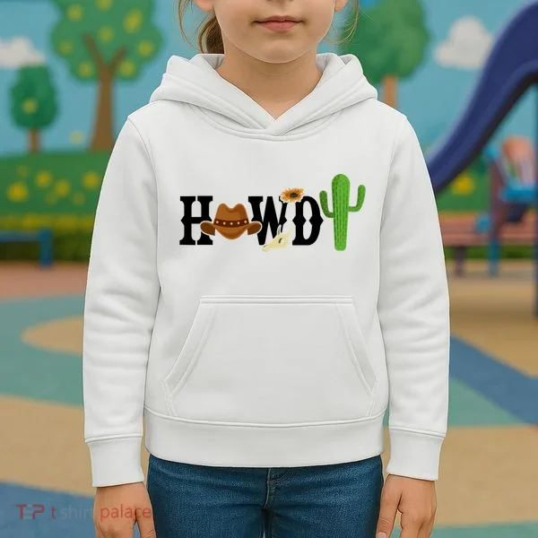 Howdy Cactus Country Kids Hoodie