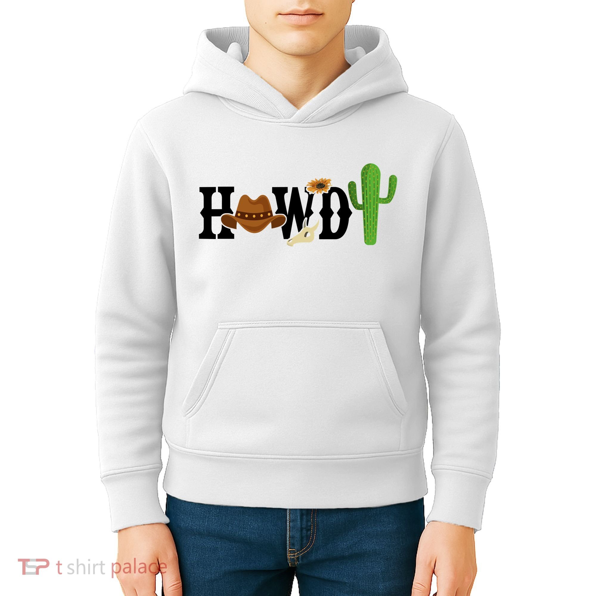 Howdy Cactus Country Kids Hoodie