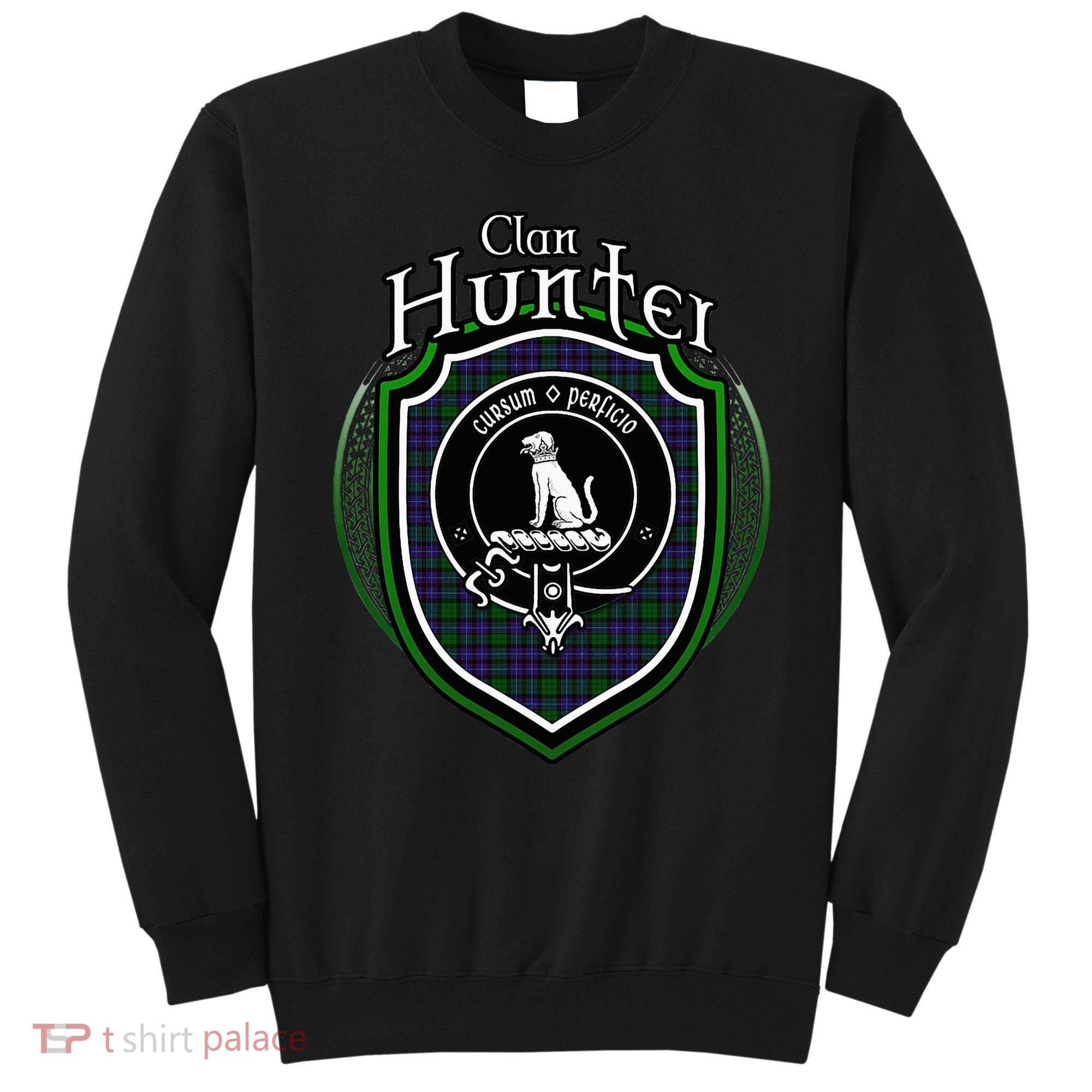 Hunter Clan Crest Scottish Clan Hunter Family Crest Badge Sweatshirt