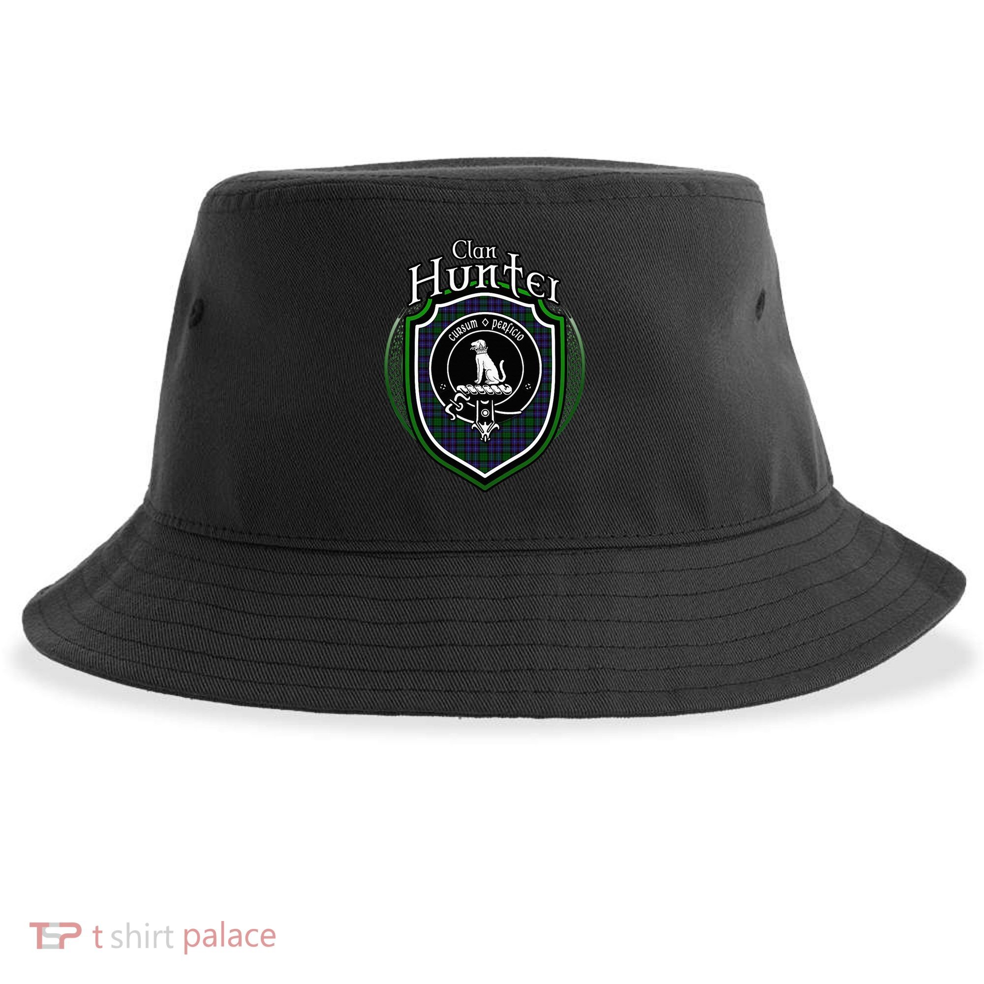 Hunter Clan Crest Scottish Clan Hunter Family Crest Badge Sustainable Bucket Hat