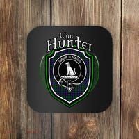 Hunter Clan Crest Scottish Clan Hunter Family Crest Badge Coaster thumb 0