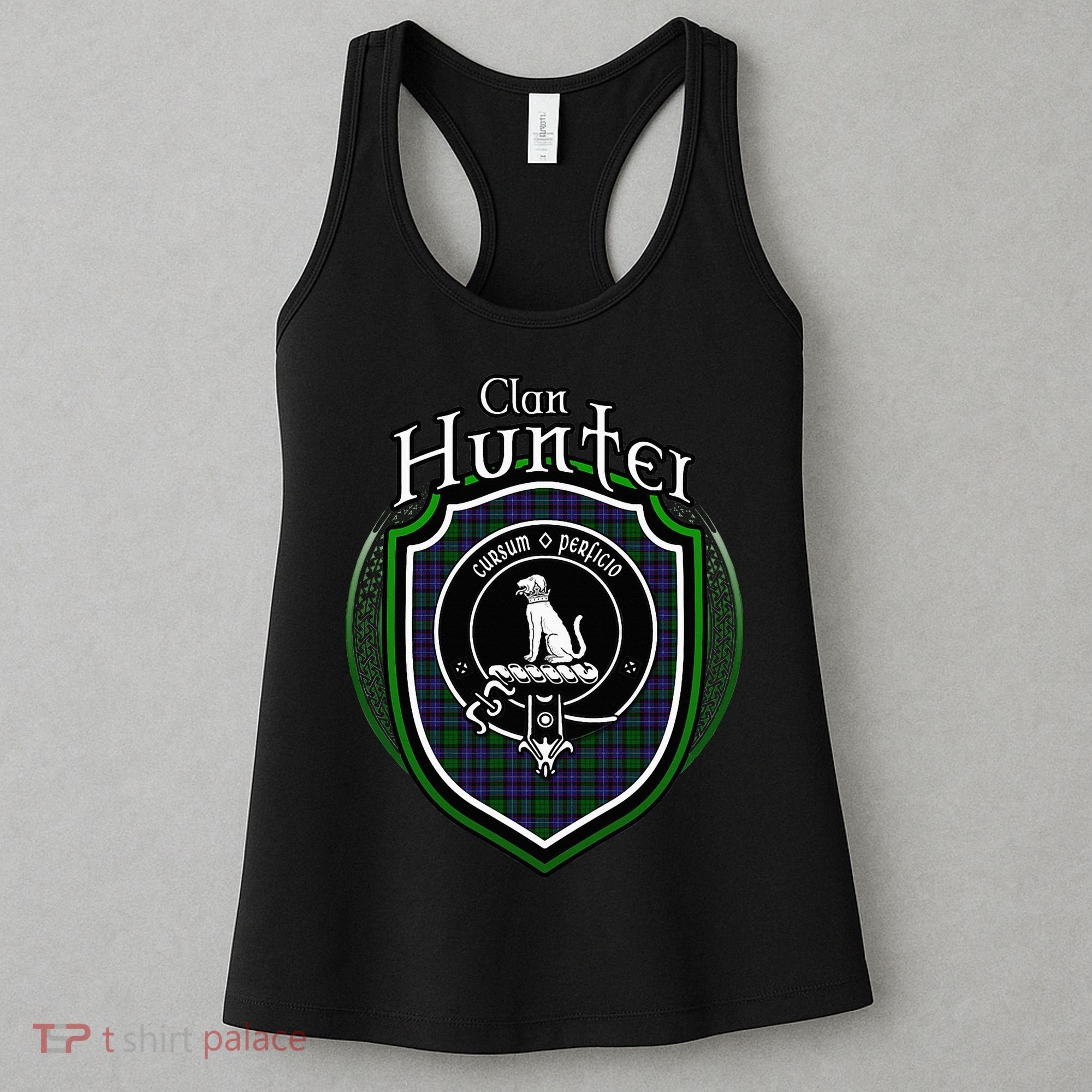 Hunter Clan Crest Scottish Clan Hunter Family Crest Badge Women's Tank Top